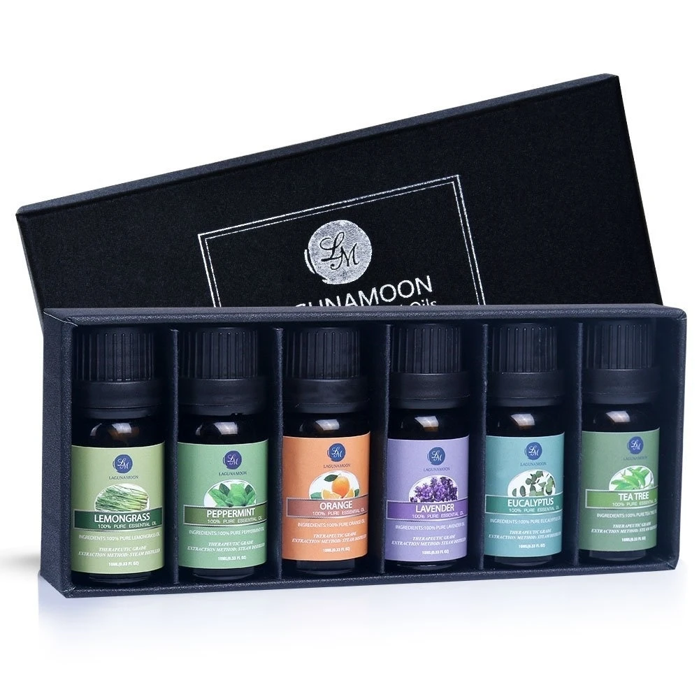 Essential Oils Gift Set,Top 6 Aromatherapy Oils Orange Lavender Tea