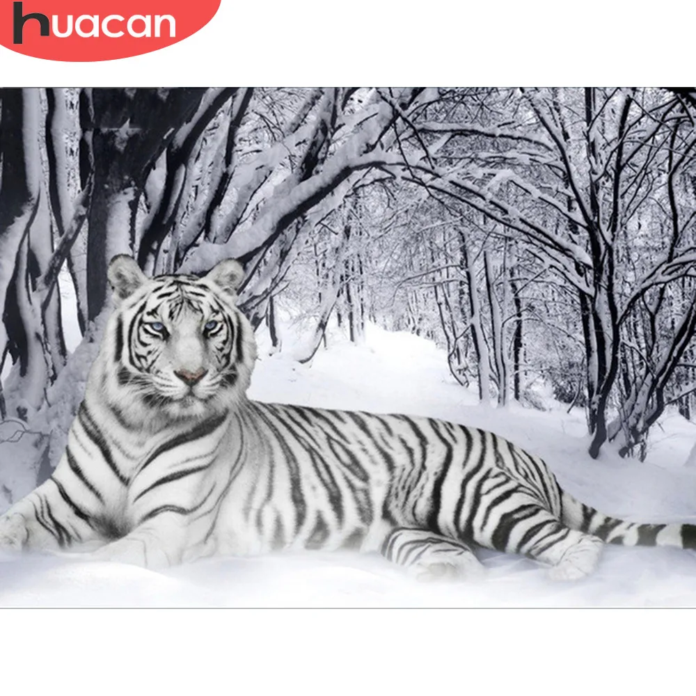 

HUACAN 5D DIY Diamond Painting Animal Tiger Full Square Embroidery Sale Rhinestone Picture Diamond Mosaic Home Decor Gift