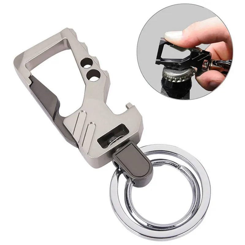 

Multifunctional Zinc Alloy Key Chain Men Car Play Key Ring Tool Beer Bottle Opener Unique Keychain Pocket Portable Drop Shipping