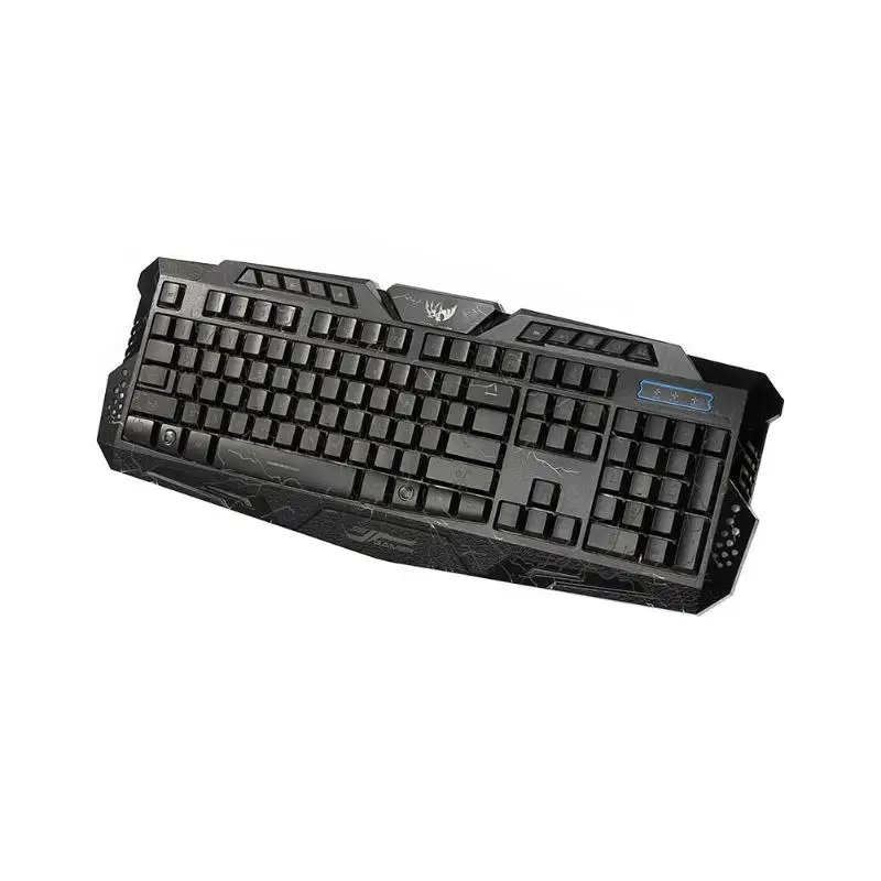 

ALLOYSEED A878 English RGB Backlit Game Keyboard 3-Color USB Wired Crack Gaming Keyboard for PC for Resident Evil 2