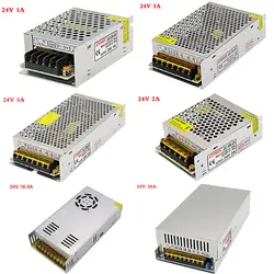 AC 110 220 В к DC24V 1A 1.5A 2A 2.5A 3A 5A 6A 8.3A 10A 15A 16.5A 20A 25A 30A Светодиодные ленты выключатель электропитания освещения Трансформаторы