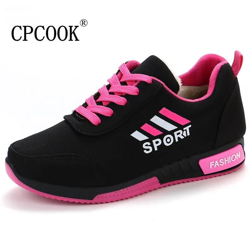 

Women Casual Shoes Fashion Walking Keep Warm Black Lace Up Korea Flat Shoes Platform Sneakers Women 2018 Ladies Tenis Feminino