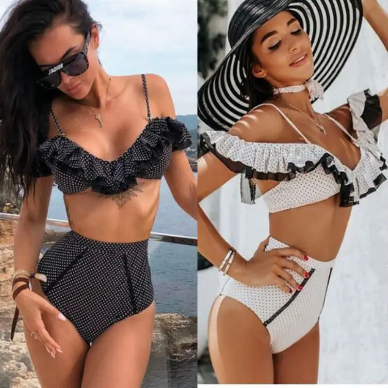 

High waist Bikini Swimsuit swimwear Women Summer bikinis 2019 mujer swimming suit maillot de bain femme Bikini Set Beach mayo