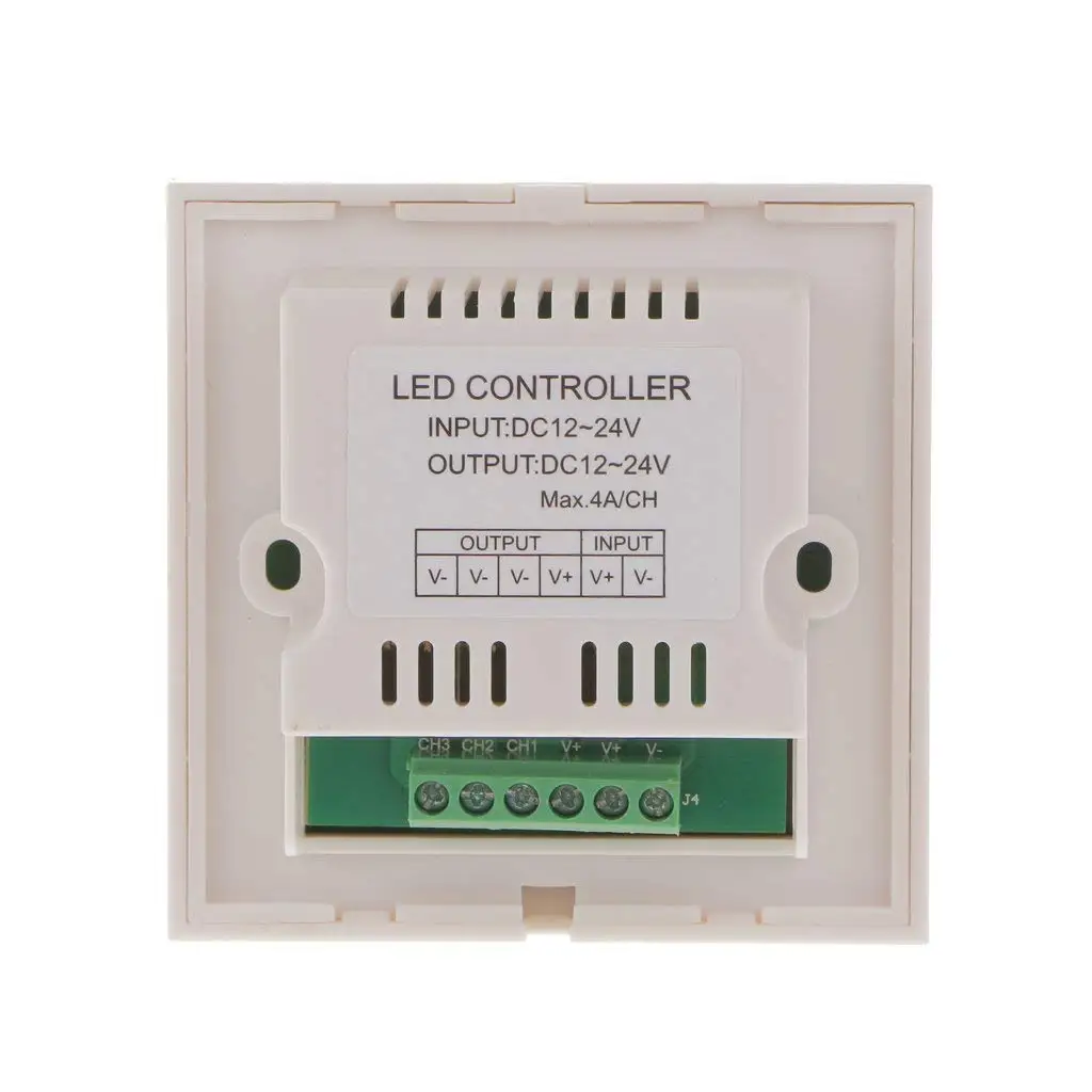 Press wall-mounted LED RGB strip controller to control 12V-24V switch dimmer