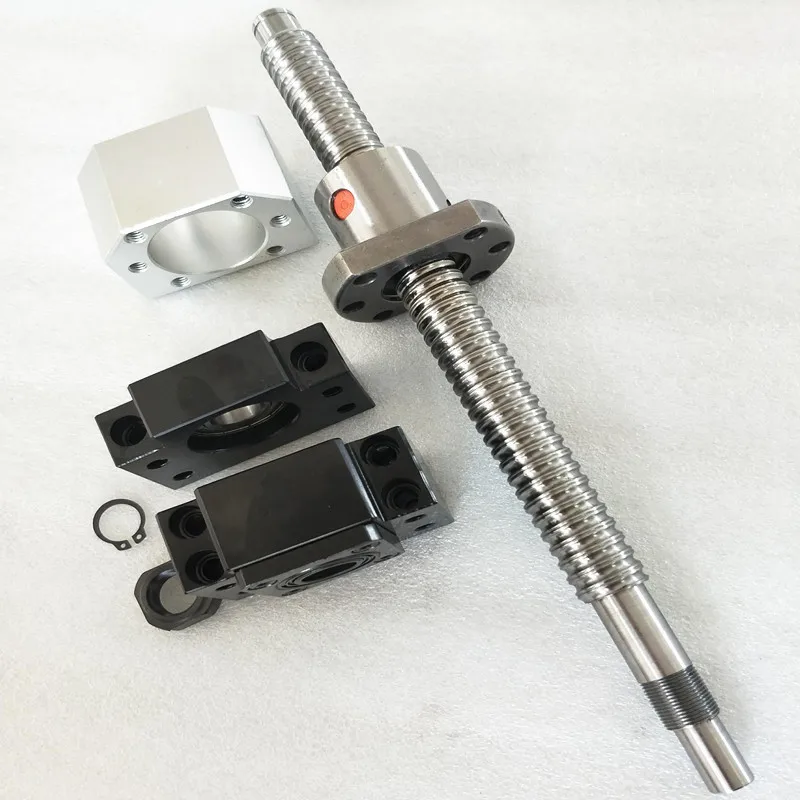 

12mm ball screw SFU1204 with BK/BF10 end machining 350 mm 1 pc + single ball screw nut SFU1204 1pc + supporter + coupling