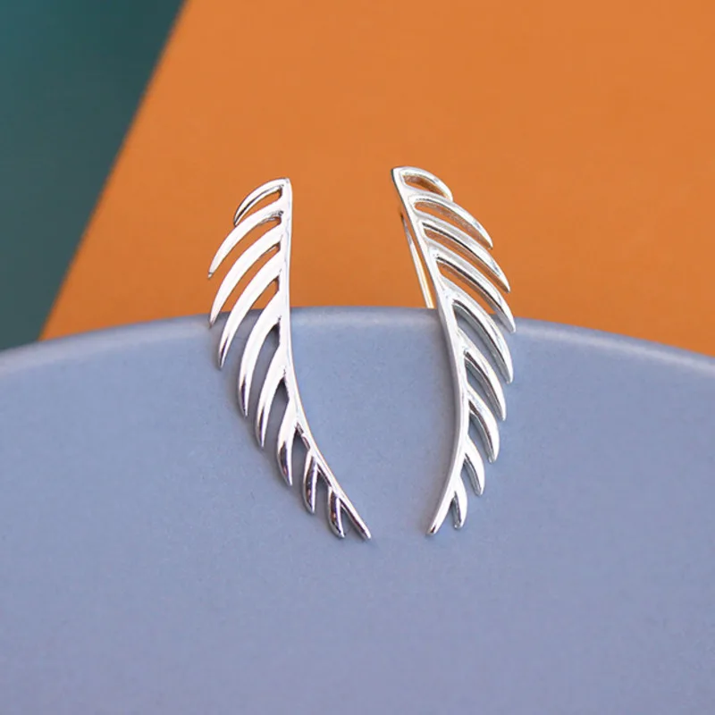 

WKOUD EAM Jewelry / 2019 New Fashion Temperament Feather Modeling Earrings Women's Accessories S#R158410
