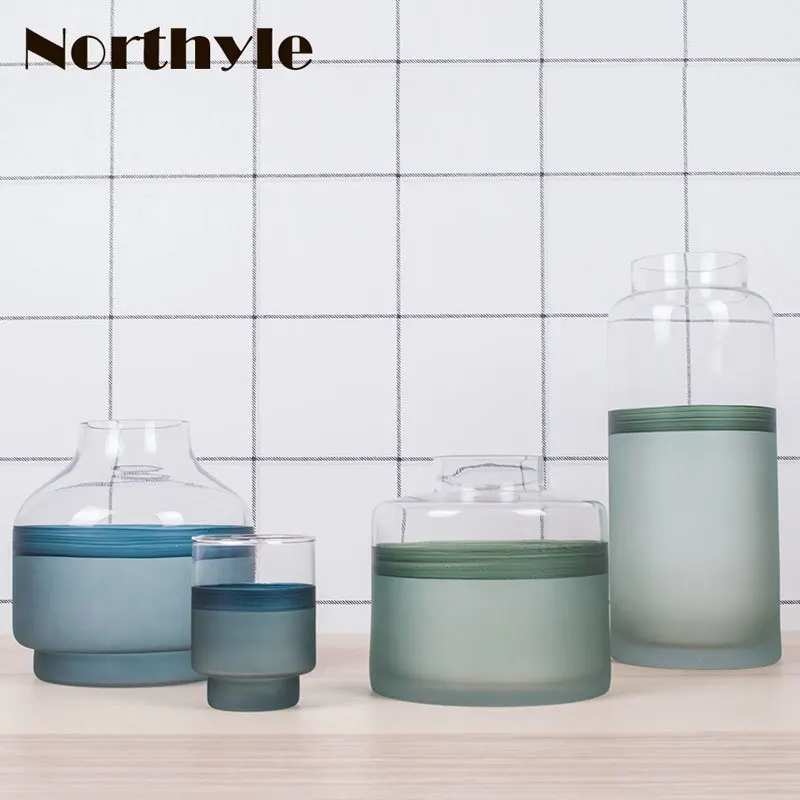 

Modern matting treatment glass vase home decoration wedding flower vase decor flowerpot vase christmas decoration