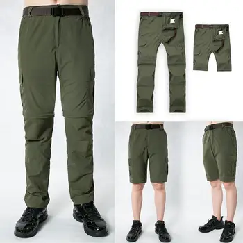 

Men Quick Drying Pockets Pants Male Outdoor Hiking Sports Breathable Removable Pants Workout Fishing Trekking Camping Trousers