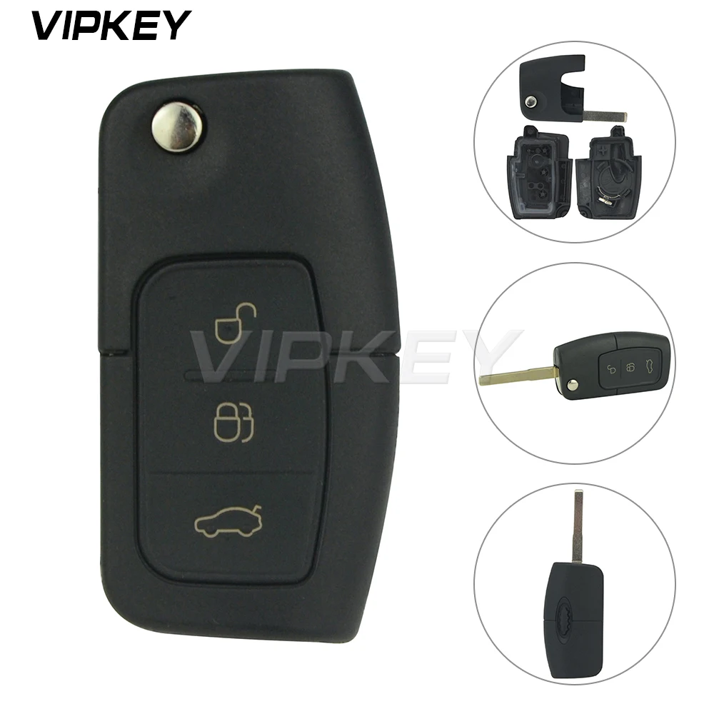 

Remotekey 3 button HU101 for Ford Focus Folding key shell 2003 2004 2006 2007 2008 2010 2012