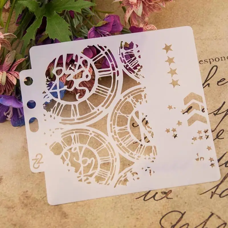 

Flowers and Letter Cake Stencil Pad Frosting Spray Sugar Sieve Fondant Mold Cake Decorating Tools for Festivals Wedding Decor