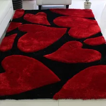 Роскошный Прямоугольник Сердце стрейч пряжа ковер лохматый длинный Хай коврик с геометрическим рисунком гостиная сиденье коврик меховой области ковер домашний декор