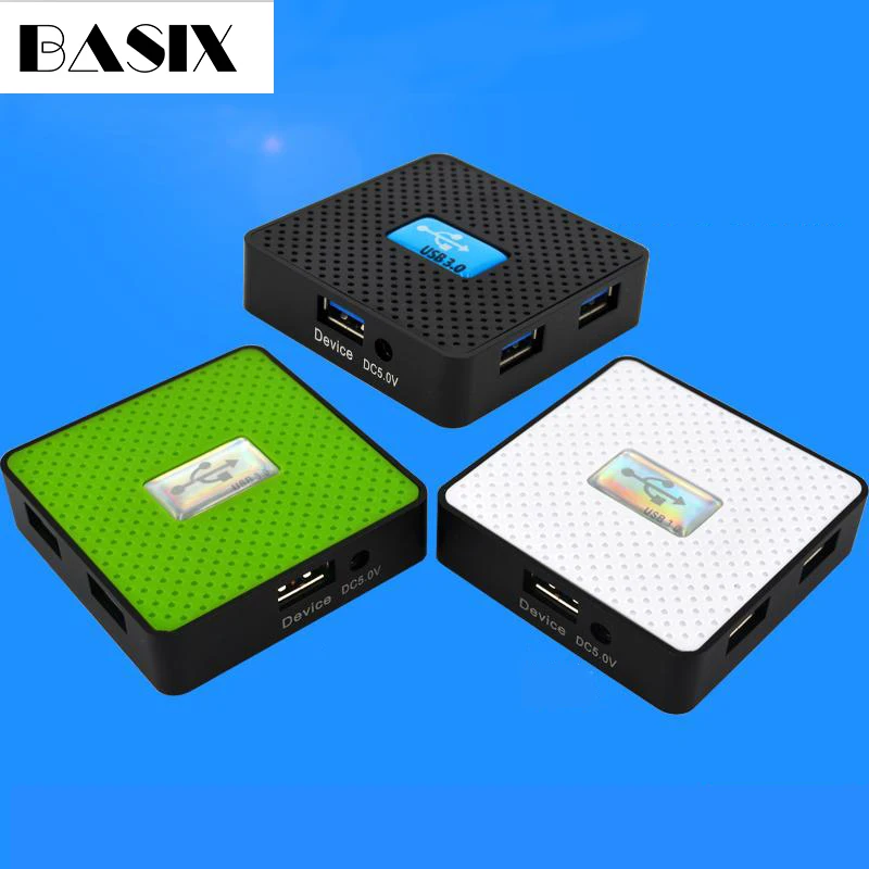 

Basix USB 3.0 Hub USB Splitter High Speed 5 Ports USB 3.0 hub with DC 5V Power port adapter For Computer Accessories hab usb3.0