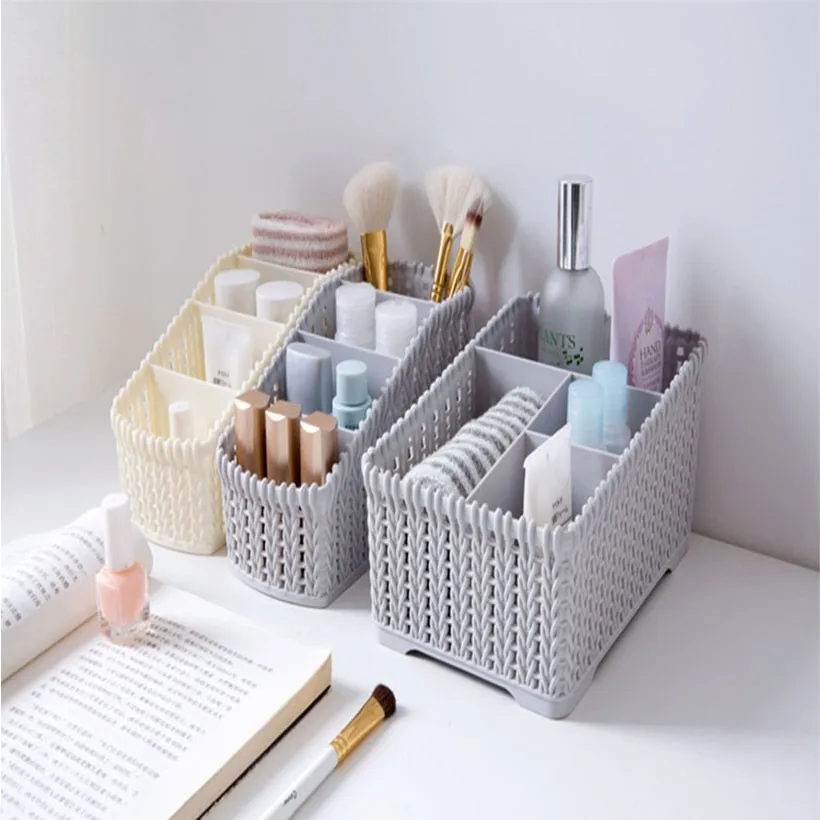 البلاستيك ماكياج المنظم مجوهرات مستحضرات التجميل تخزين الحاويات درج المنزل مكتب سطح المكتب أشتات التحكم عن بعد الهاتف رف