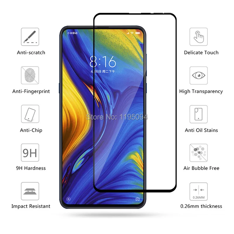 10 шт. 2.5D 9h полное покрытие ультра-тонкое закаленное стекло для Xiaomi mi x 3 Xiaomi mi "Защита экрана для 6,39 mi x 3 стеклянная пленка