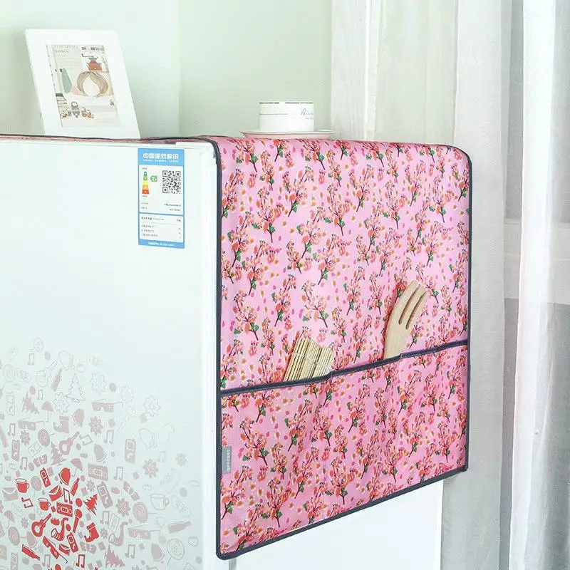 Practical Dust Proof Refrigerator Cover with 6 Pockets Storage Bag Holder Household Washing Machine Kitchen Tools | Дом и сад
