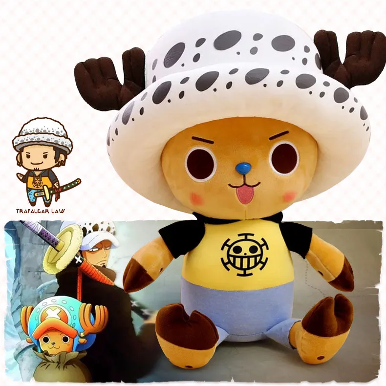1 шт. рождественские подарки цельный Чоппер cos ACE/Luffy/Law/Sanji/багги/Pinky/Sabo 30 см аниме