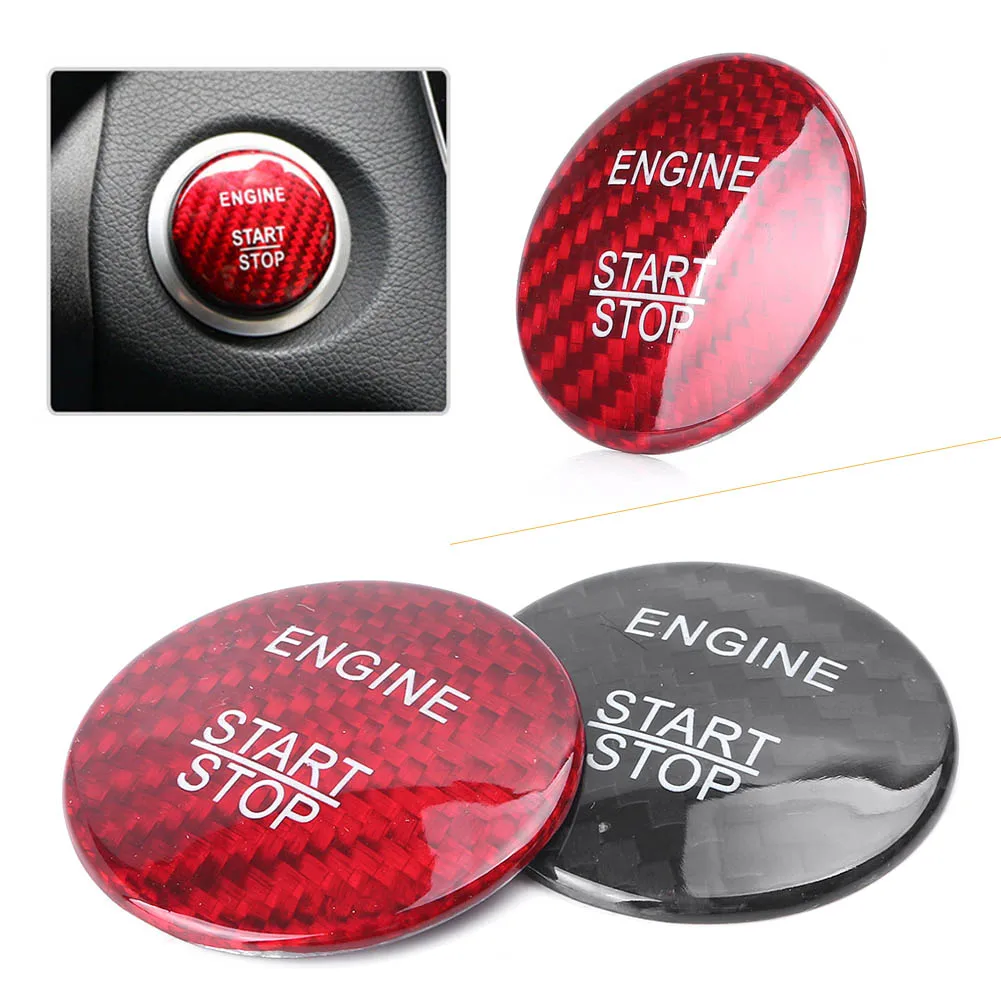 

ABS Start Stop Engine Keyless Start Button Cover For Mercedes Benz E Class W212 E180 E200 E260 E300 E320 E400 Black /Red