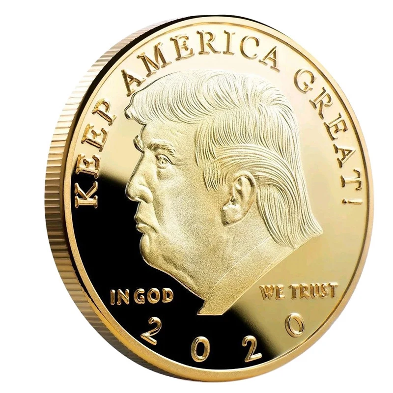 

Donald J Trump 2020 Keep America Great Commander In Chief Gold Challenge Coin