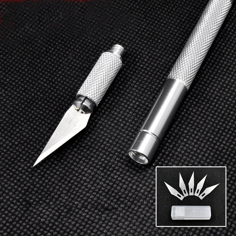 

New Non-Slip Metal 6 Blades Wood Carving Tools Fruit Food Craft Sculpture Engraving Utility Knife For Stationery Art Supplies