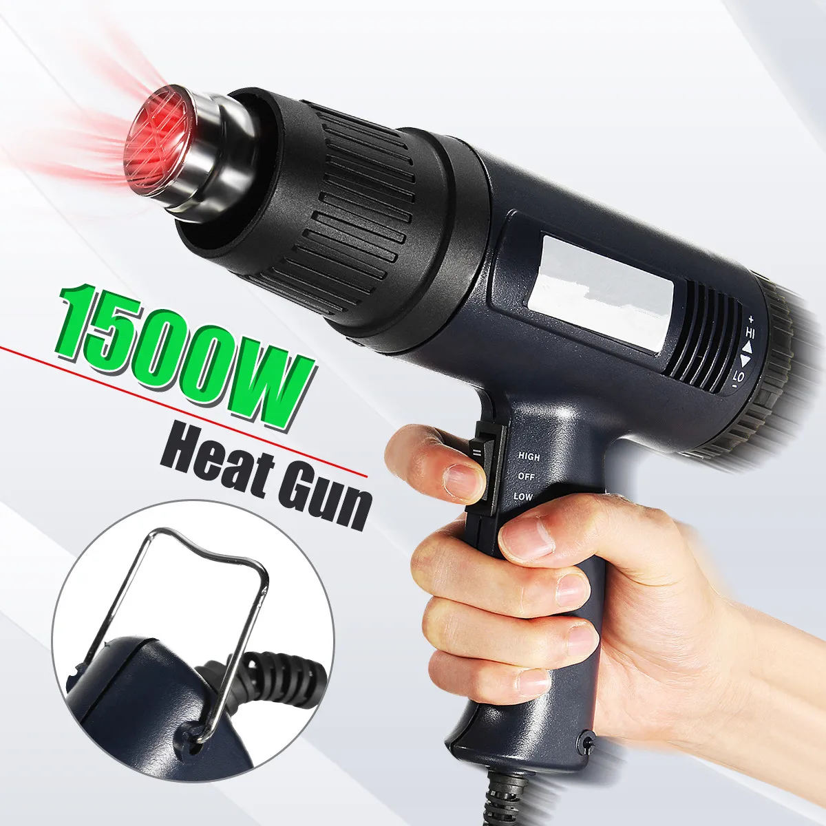 

1500W 220V Electric Air Heater for Gun Temperature-controlled Hot Air for Gun Hair dryer Soldering hairdryer for Gun build tool