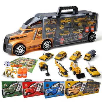 

Early Learning Education Vehicles Model with Storage Box Plastic Puzzle Car Toys