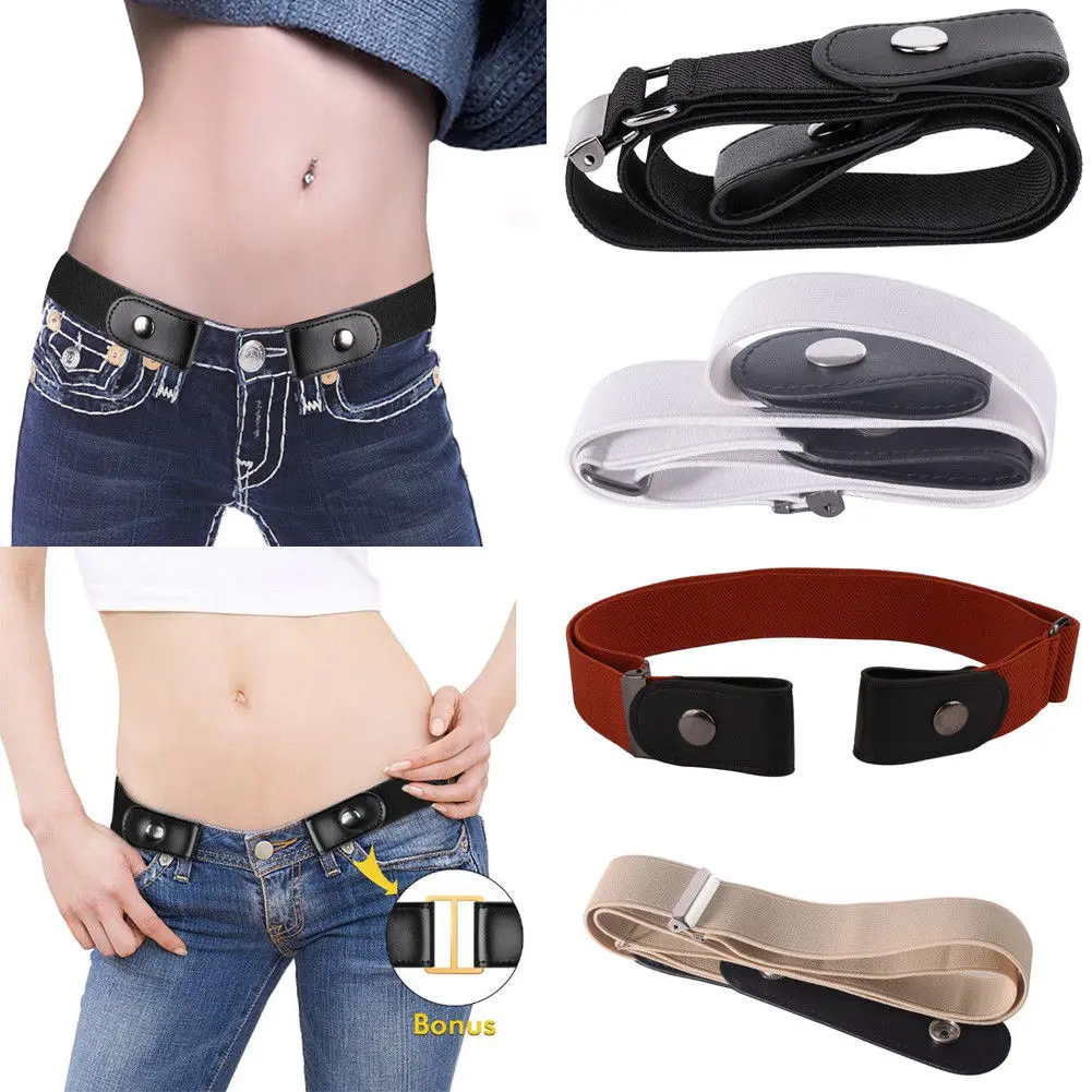 Convenient Comfort Belt Adult Kid Buckleless Belt Invisible Belt Elastic Jeans