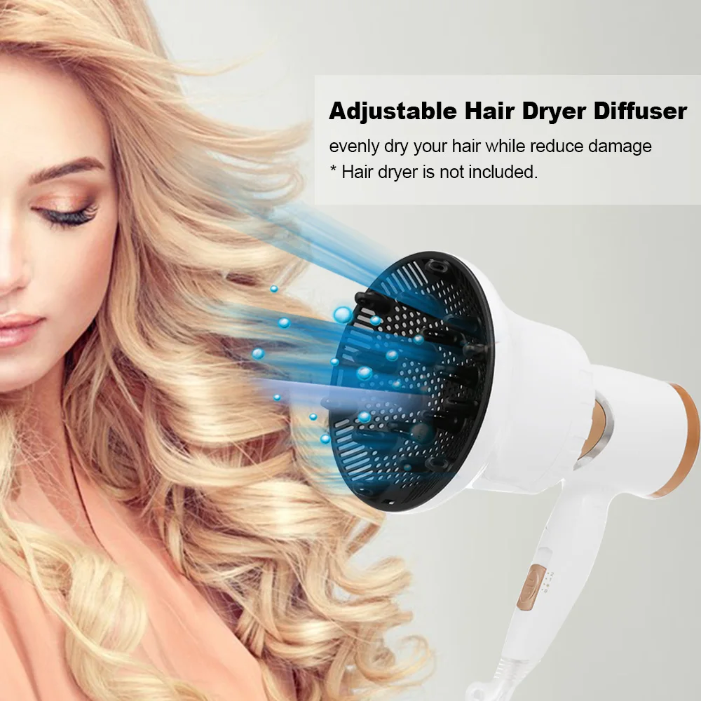 Hair Dryer Diffuser Adjustable Blow Dryers Diffuser for Curly or Wavy