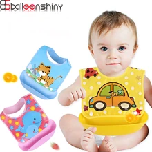 BalleenShiny детский нагрудник с рисунком животных, водонепроницаемый слюнявчик, Слюнявчики для малышей, детские инструменты для кормления, нагрудники для девочек, фартук