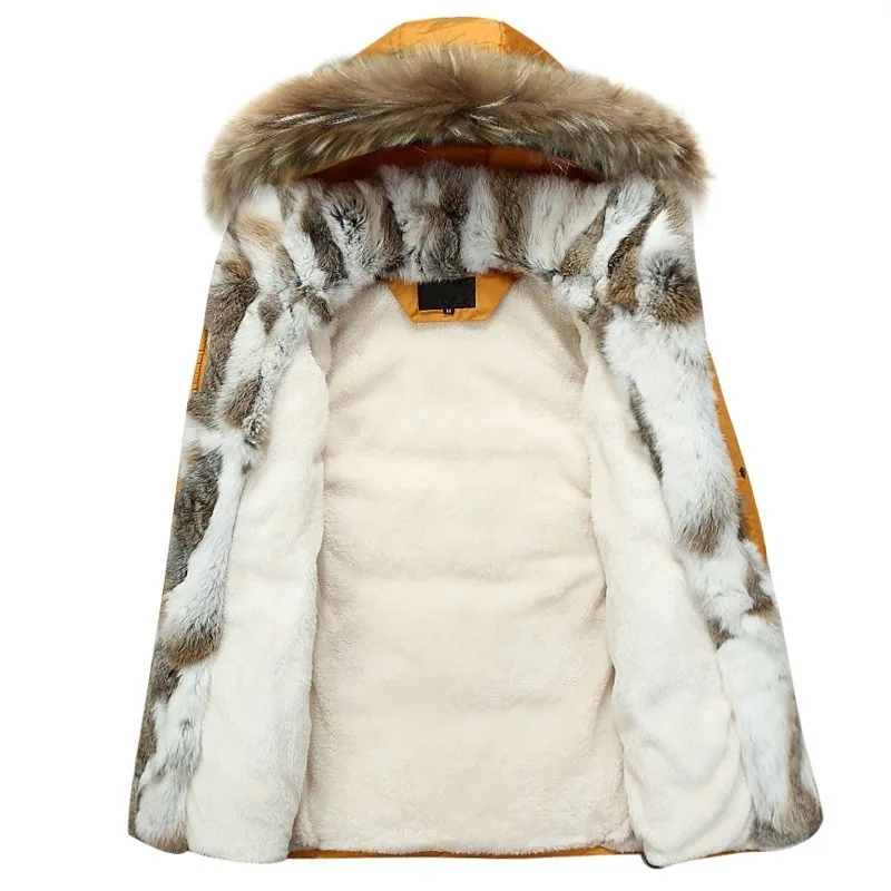 Goedkoop 5XL Witte Eend Donsjack Vrouwen Winter Ganzenveren Jas Lange Wasbeer Bont Parka Warm Konijn Plus Size Bovenkleding 2019 okd701