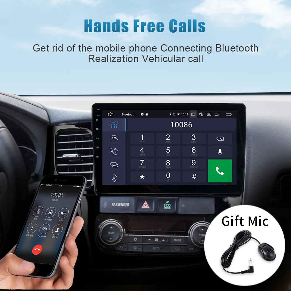 Flash Deal Dasaita Android 9.0 Autoradio Car GPS 1 Din for Mitsubishi Outlander 2014 2015 2016 2017 with 10.2" IPS Touch Screen GPS Navi 4