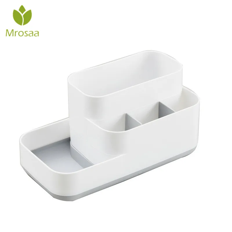 

New Bathroom Organizer Box Makeup Storage Box Cosmetic Organizer Large Capacity Makeup Display Case Brush Lipstick Holder DesK