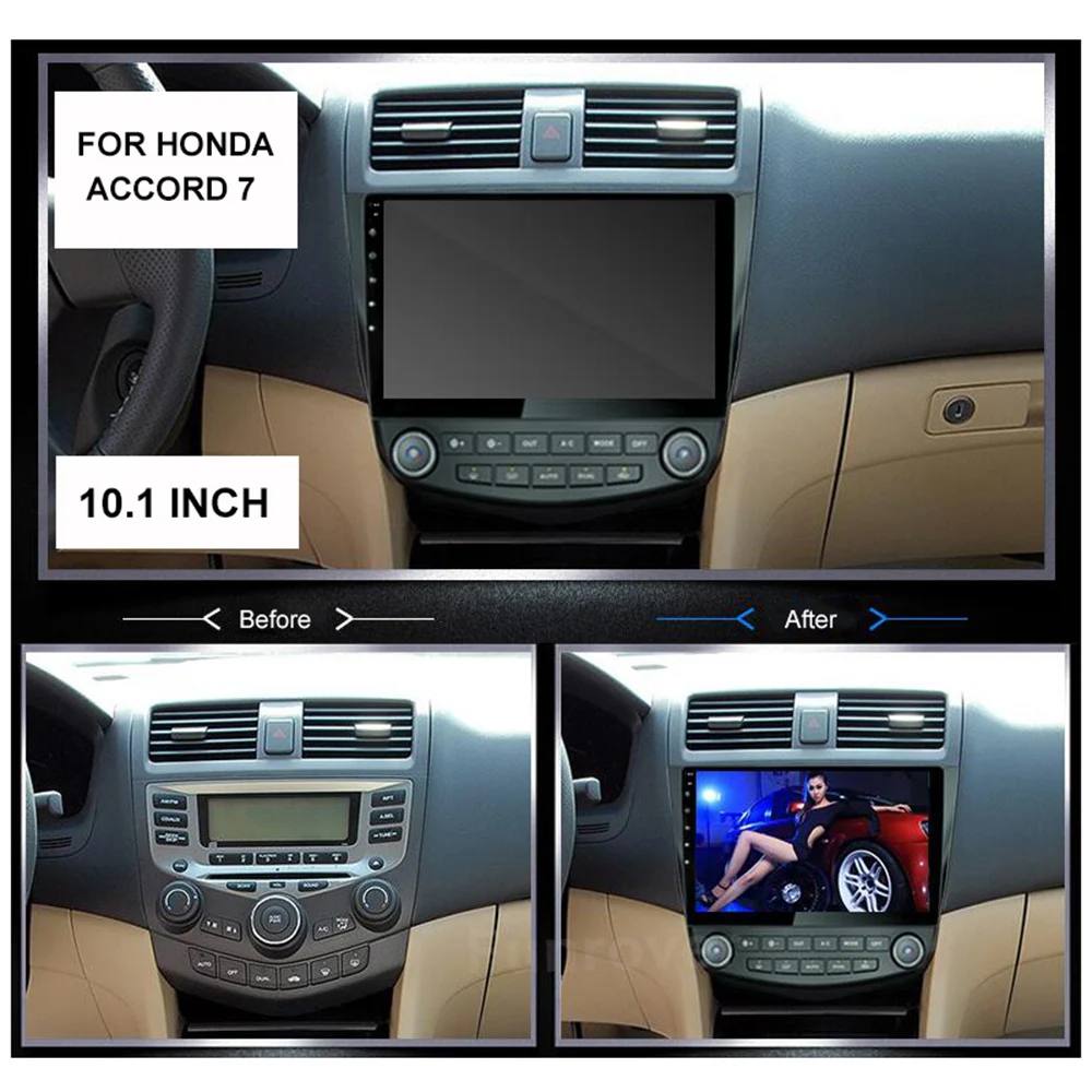 Funrover auto Radio Multimedia Android 8,0 para Honda Accord 7 2003-2007 coche dvd estéreo de audio player navegación gps wifi RDS 2din