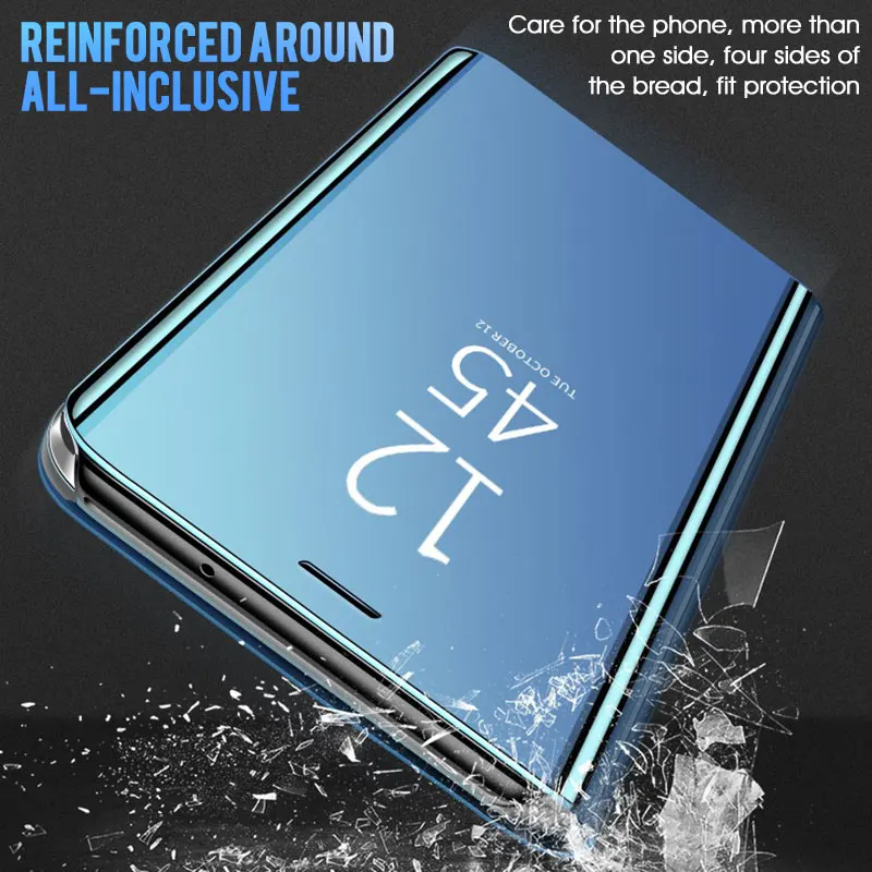 Smart Mirror Flip Phone Case For Samsung Galaxy S9 S8 Note 9 8 S7 Clear View Cover For Samsung S7 S6 Edge Plus Note 9 S9 S8 Case