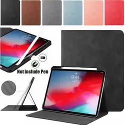 Чехол для iPad Pro 11 дюймов 2018 чехол искусственная кожа флип Стенд PC задняя ультра тонкий легкий вес карандаш Smart Cover для iPad Pro 11"