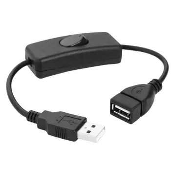 

USB ON OFF Switch Cable USB 2.0 Male to Female Extension Extender Cable 2A 11 inch USB Cable with Switch for LED Lamps