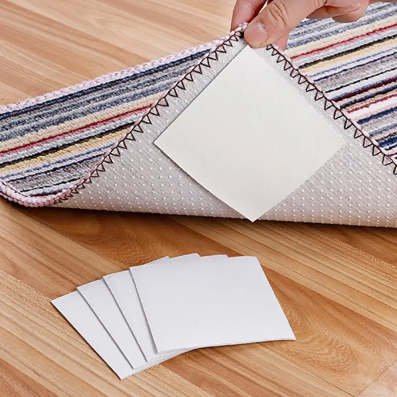 

4pcs/Set Reusable Washable Rug Carpet Mat Grippers Non Slip Silicone Grip For Home Bath kitchen Living Room door floor pad clip