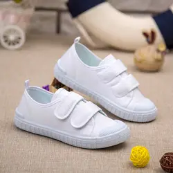 Детская обувь; белые туфли на плоской подошве для маленьких мальчиков; повседневные спортивные беговые кроссовки принцессы; Студенческая