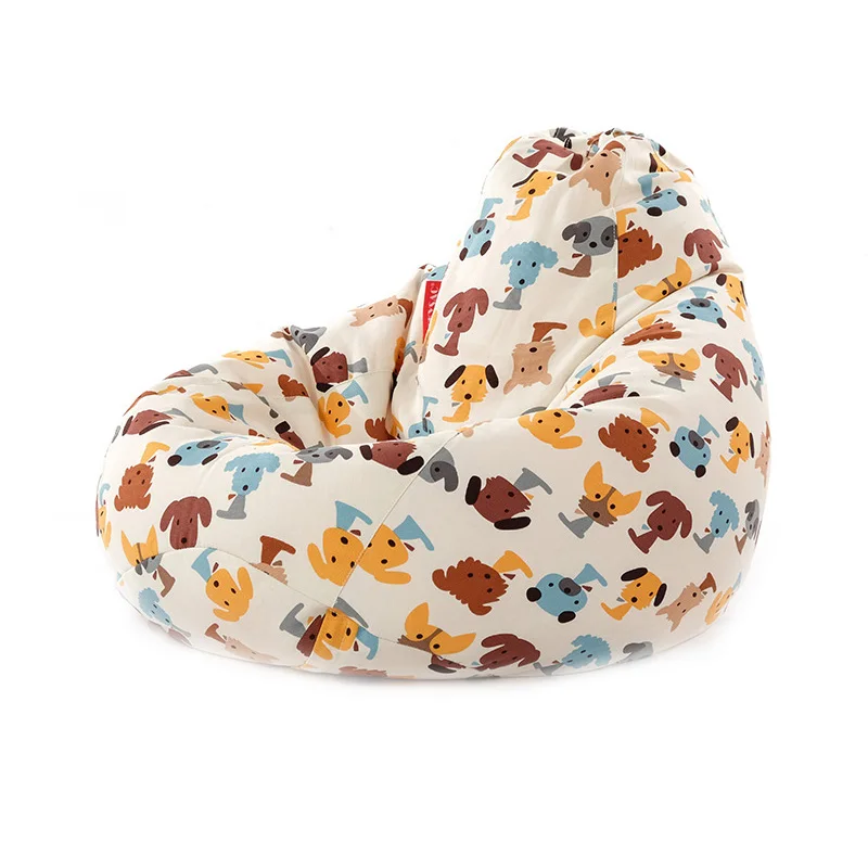 

Cute Animal Bean Bag Lounger Sofa Cover Chairs Outdoor Couch Lazy Bean Bag Sofa Case Cover Without Filling Seat Living Room 1pc