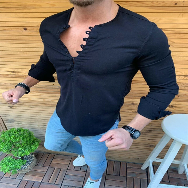 

Luxury Slim Men Muscle Casual Dress Shirts Long Sleeve Formal Top NEW