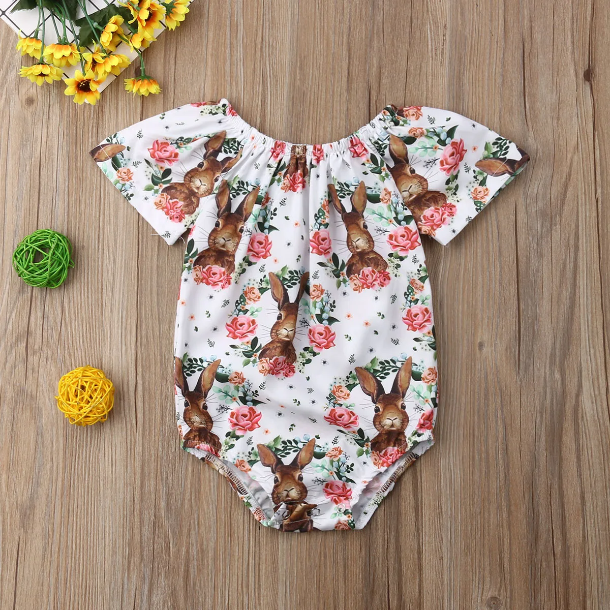 baby girl bunny romper