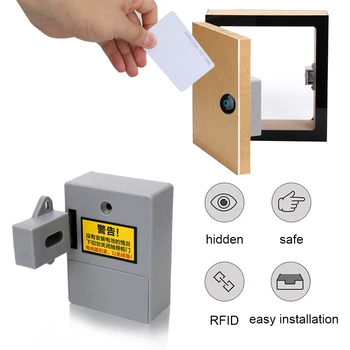

Free Opening Cabinet Lock Hidden No Keyholes Intelligent Sensor For Locker Wardrobe Shoe Cabinet Drawer