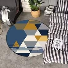 Скандинавский геометрический Коврик для гостиной, спальни, кабинета, прикроватные коврики, современный круглый детский цветочный декор, ковер, домашний диван, коврик для йоги