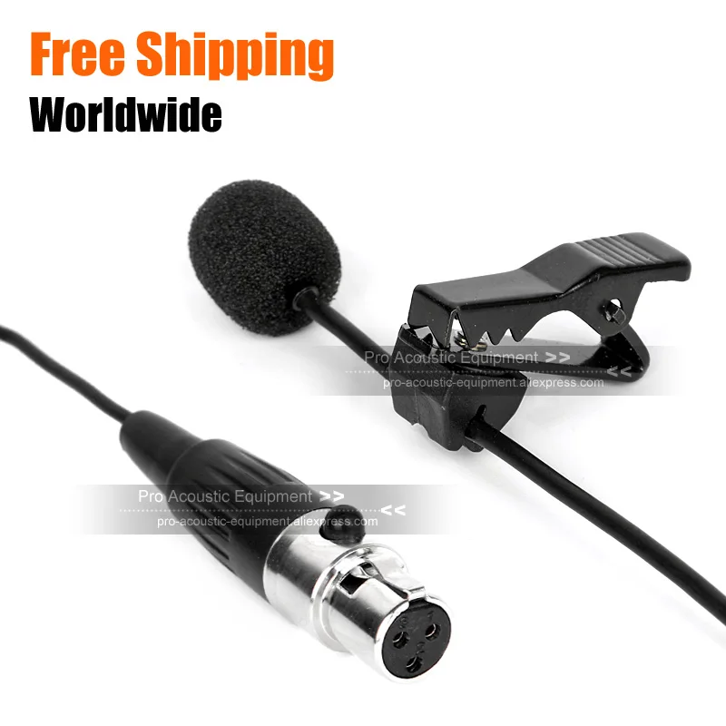 Lavalier Mic Lapel Tie Clip On Microphone For AKG PT40 PT45 PT60 PT4500