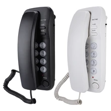Mini portátil Teléfono de montaje en pared fijo extensión para casa Hotel telefono fijo para casa telefon haus No llamada