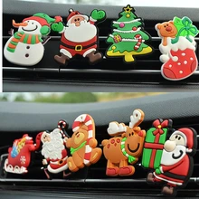 1 шт. Рождество авто выход автомобиля освежитель воздуха вентиляционные зажимы Санта-Клаус Снеговик твердые духи автомобиля салонные аксессуары