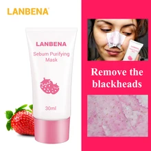 Lanbena Strawberry Blackhead Remover Nose Mask Mud Pore Strip Black Mask Peel Off Mask Acne Treatment Nose Peel Mask Skin Care
