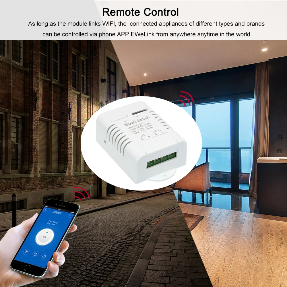Умный Wifi Switch16A/3500 Вт беспроводной пульт дистанционного управления таймер для