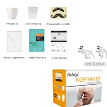 50 г портативная Мужская полоска для антихрапа набор восковой эпиляции для ушей с 8 шт. трафареты для усов бисер безболезненное удаление восковых бобов
