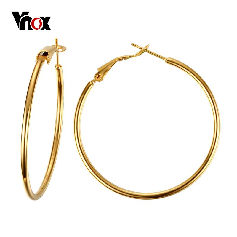 

Vnox Women Oversized Multi size Earrings Big Round Large Hoop Female Earring Jewelry Daily Party Jewelry