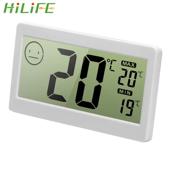 

HILIFE Electronic thermometer Mini Desk-top Placing DC206 LCD Digital Sensor Humidity Humidity Display Household Thermometers